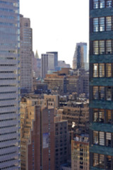 Obraz na płótnie Canvas New York Midtown Skyscrapers Blur