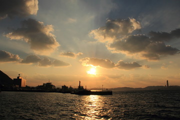 Obraz premium 夕暮れの海