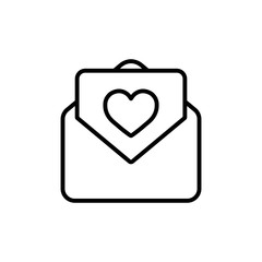envelope email postcard card letter valentine love thin line out