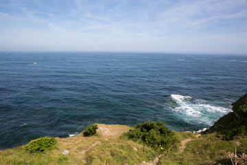 Beautiful sea with blue sky on sunny day