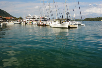 Mooring in Greek port.