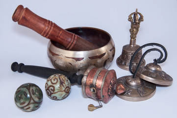 Buddhist religious objects for the performance of rituals