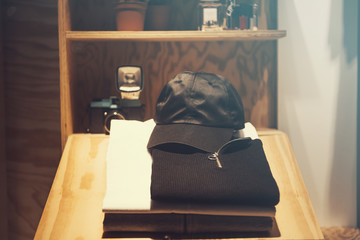 Clothing setup in a boutique shop