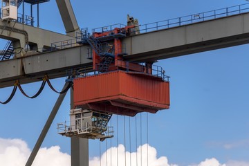 Industrial crane in the dock