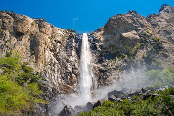 Iconic Bridalveil Falls in the Yosemite Valley - Yosemite Nation