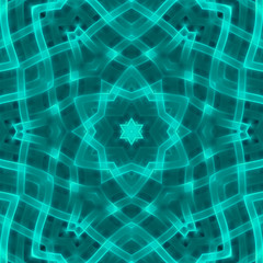 Tribal ethnic seamless pattern with mandala ornament