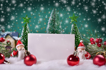 christmas greeting card with space for text