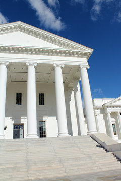 Close Up Of Virginia State House In Richmond