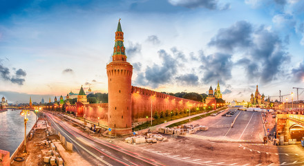 Fototapeta premium Panoramic view of Red Square and Moskva River, Moscow