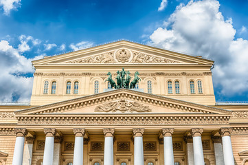 The iconic Bolshoi Theatre, sightseeing and landmark in Moscow,