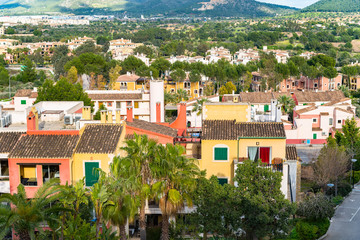 Architectural buildings on Balearic Island in Santa Ponca Majorca