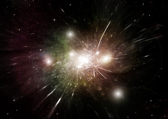 galaxy in a free space