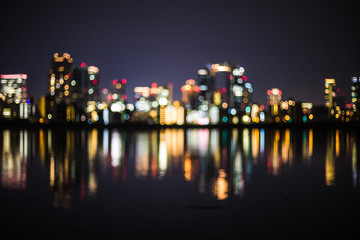 都市の夜景 ぼかし