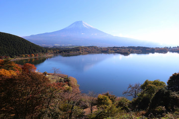 Naklejka na ściany i meble 田貫湖と富士山