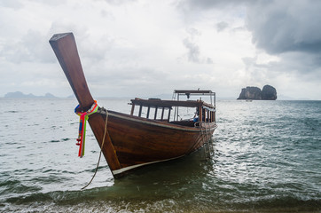 The typical boat shows the culture in Thailand