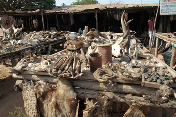 Marché aux fétiches d'Akodessewa. Lomé. Togo.