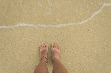 My feet on the beach