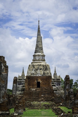 Fototapeta premium Ancient temple and pagoda in ayutthaya Thailand