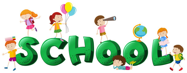 Font design for word school