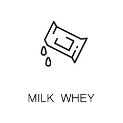 Milk whey flat icon or logo for web design.