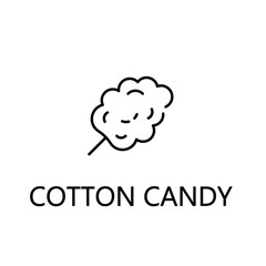 Cotton candy flat icon or logo for web design.