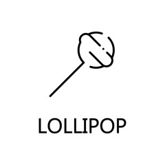 Lollipop flat icon or logo for web design.
