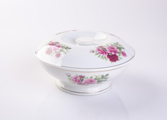 bowl or ceramic bowl on a background.