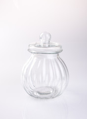 jar or crystal jar on the background.