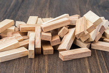brown wood building block