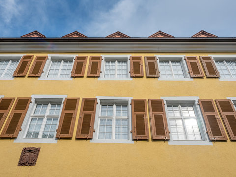 Windows of building in Freiburg