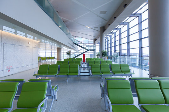 Empty airport terminal