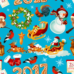 Christmas holidays seamless pattern background