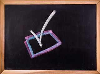 correct sign on blackboard