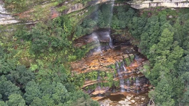 Aerial view of Katoomba Falls Blue Mountains New South Wales Australia
