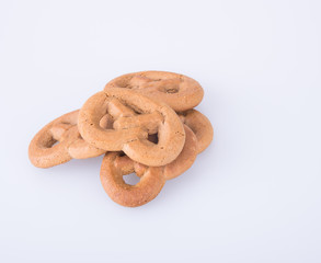 Cookie or Biscuit pretzel on a background.