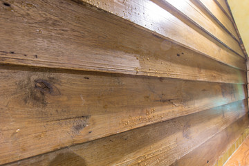Drop water on wooden wall texture