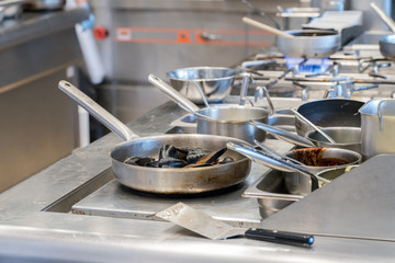 interior of kitchen in restaurant

