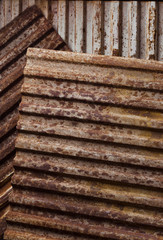 corrugated metal background