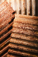 corrugated metal background