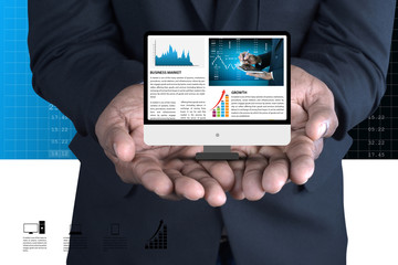 Business man makes presentation