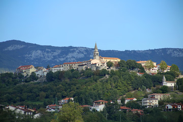 Fototapeta na wymiar Buzet city. city on the hill. Istria, Croatia .3 