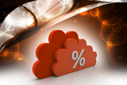 Percentage sign in cloud