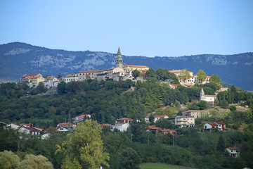 Fototapeta na wymiar Buzet city. city on the hill. Istria, Croatia 2