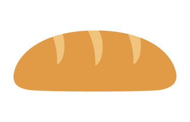 Bread loaf or bread roll flat color icon for food apps and websites
