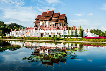 Naklejka premium Horkumluang in the royalfloral chiangmai Thailand