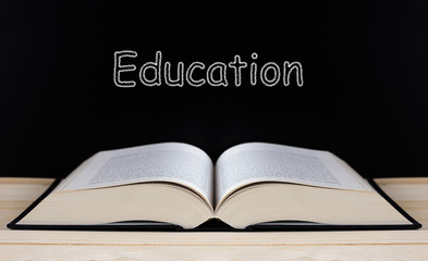 Book on Blackboard, Education Concept