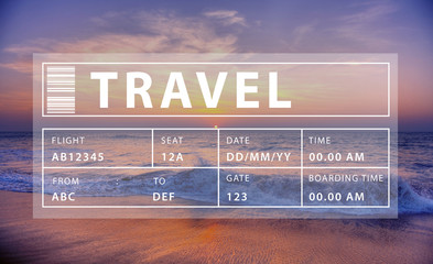 Flight Travel Vacation Holiday Destination Concept