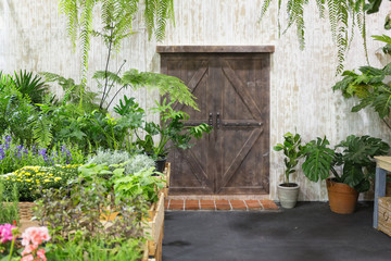 Interior of a cozy glasshouse