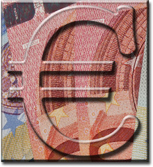 Euro-Button mit Euro-Symbol 