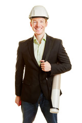 Mann als Architekt oder Ingenieur